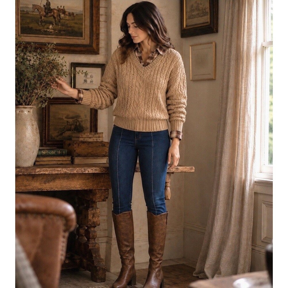 NWT Soft Surroundings Jeans Stirrup Legging Full Length Tall M TM Boot Ready